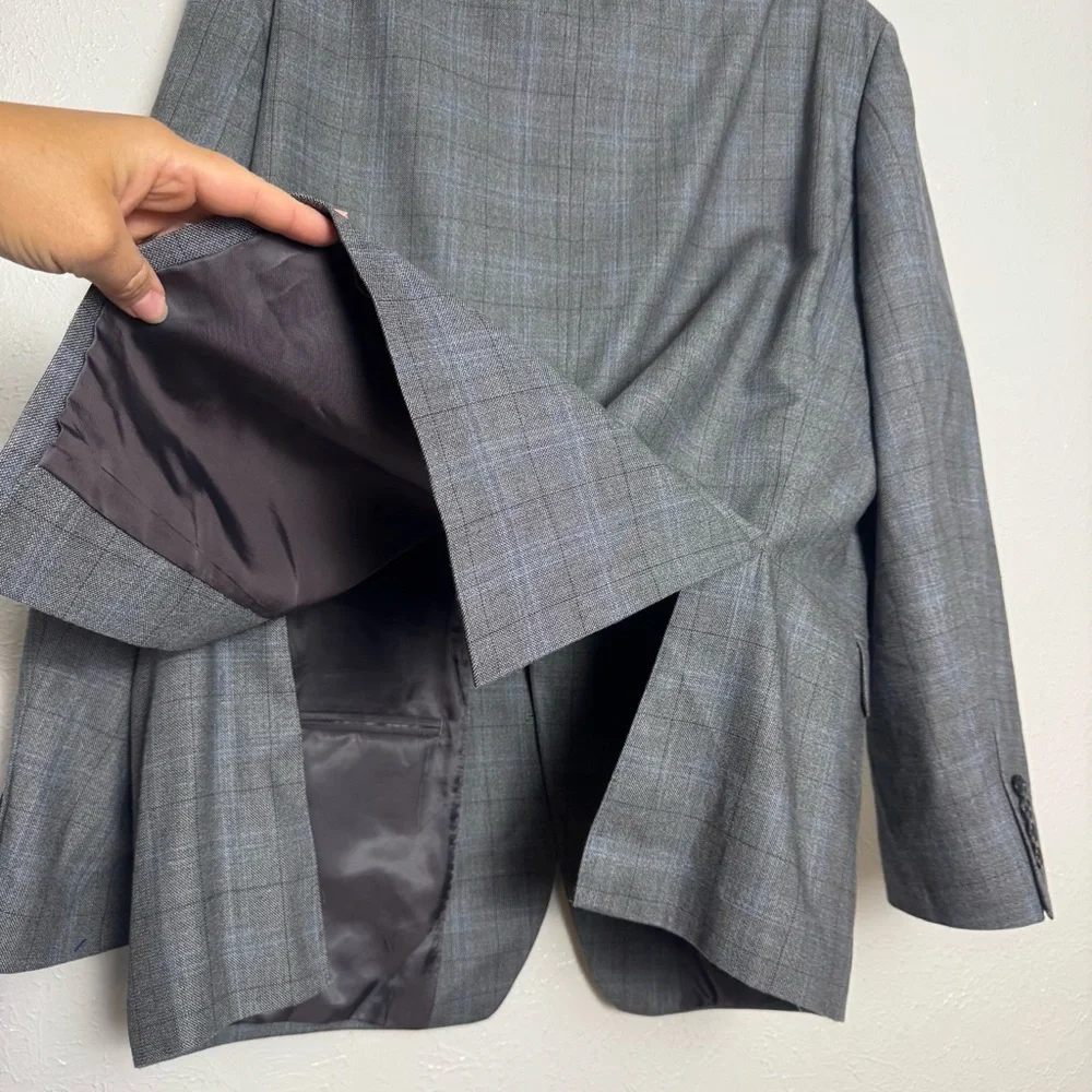 Ralph Lauren Classic Gray Plaid Tartan Blazer‎ Sport Coat